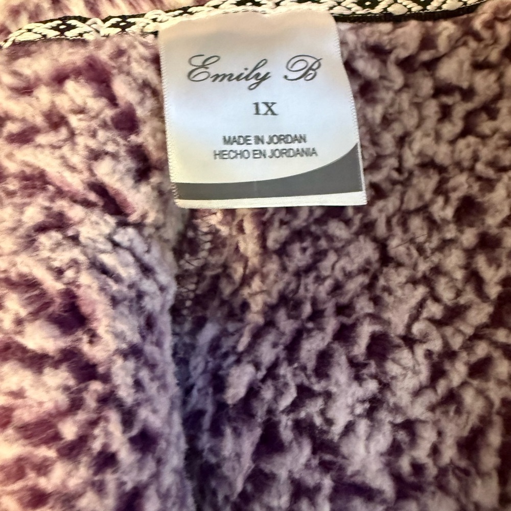 Emily B Purple Textured Jacket